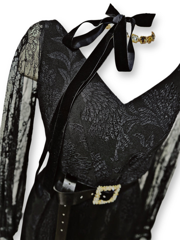 Full Black Dress "Elsy"