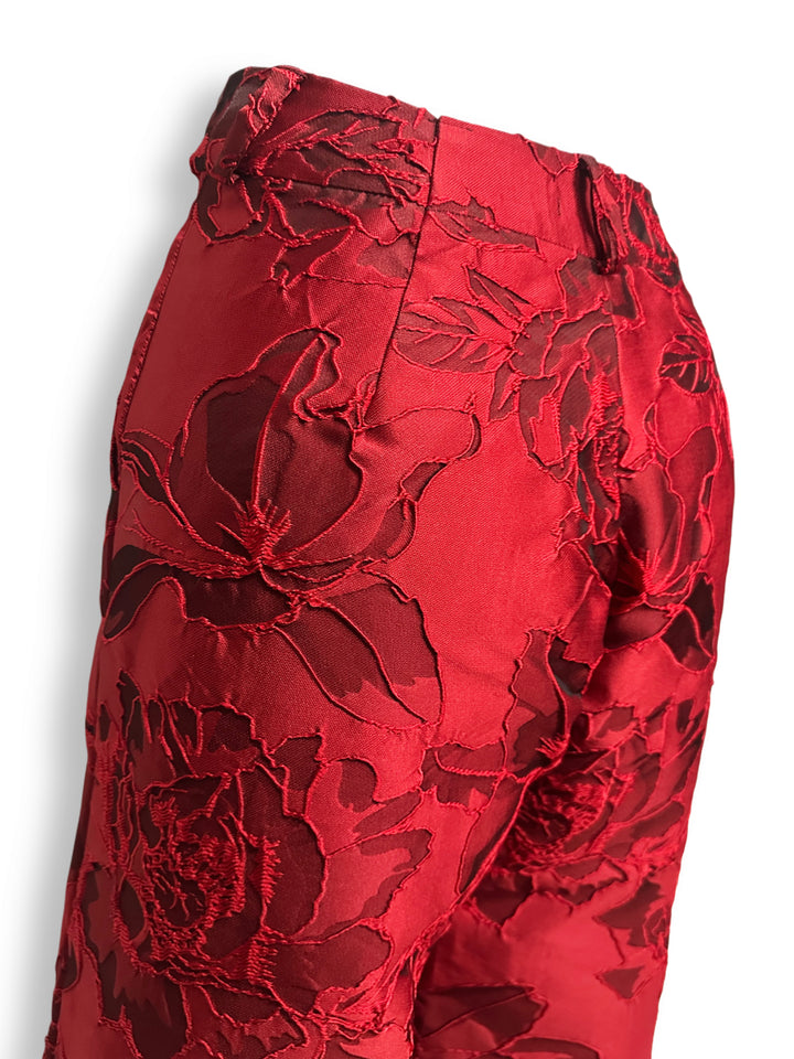 Red Brocade Pants