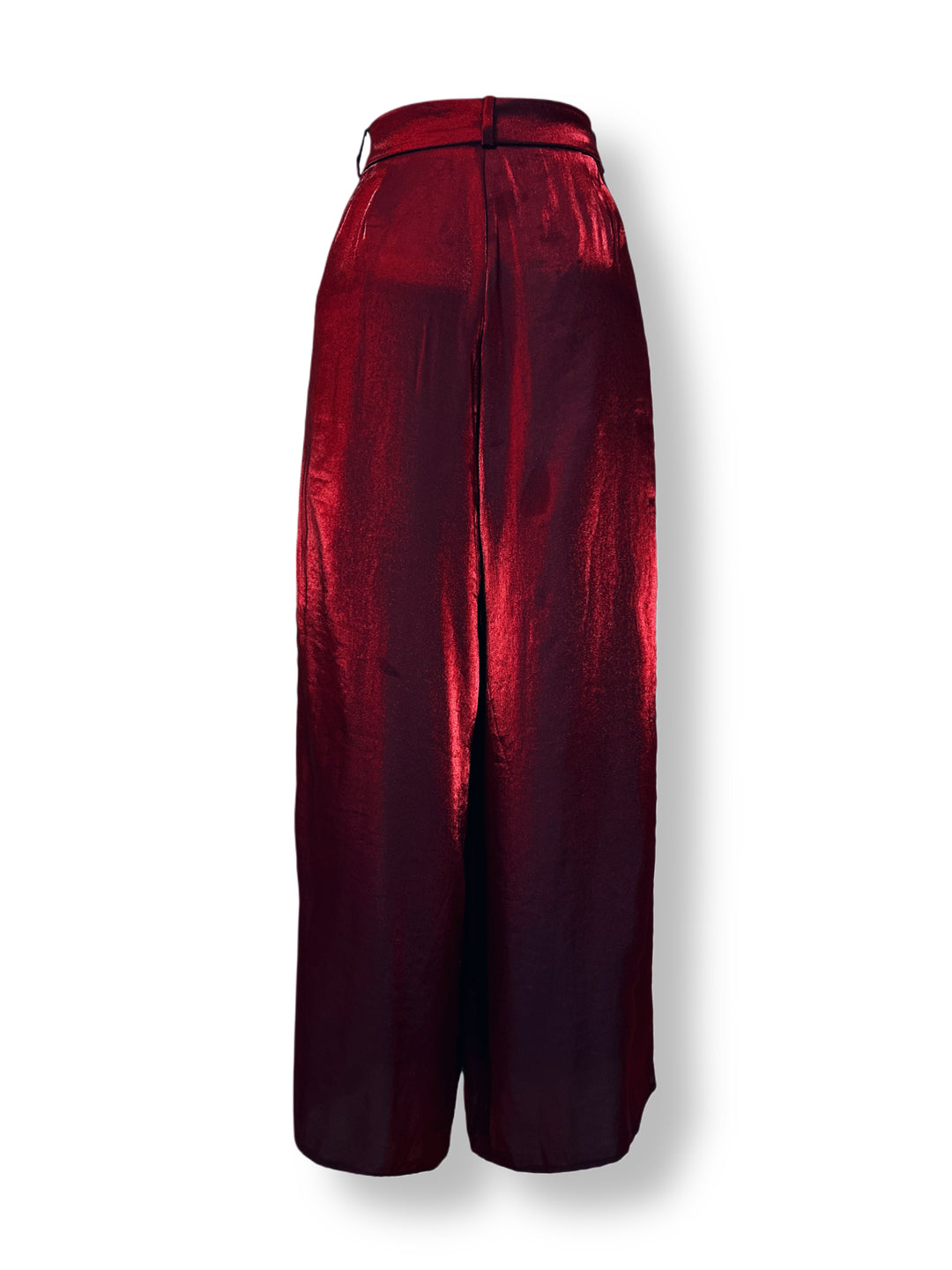 Burgundy Satin Pants