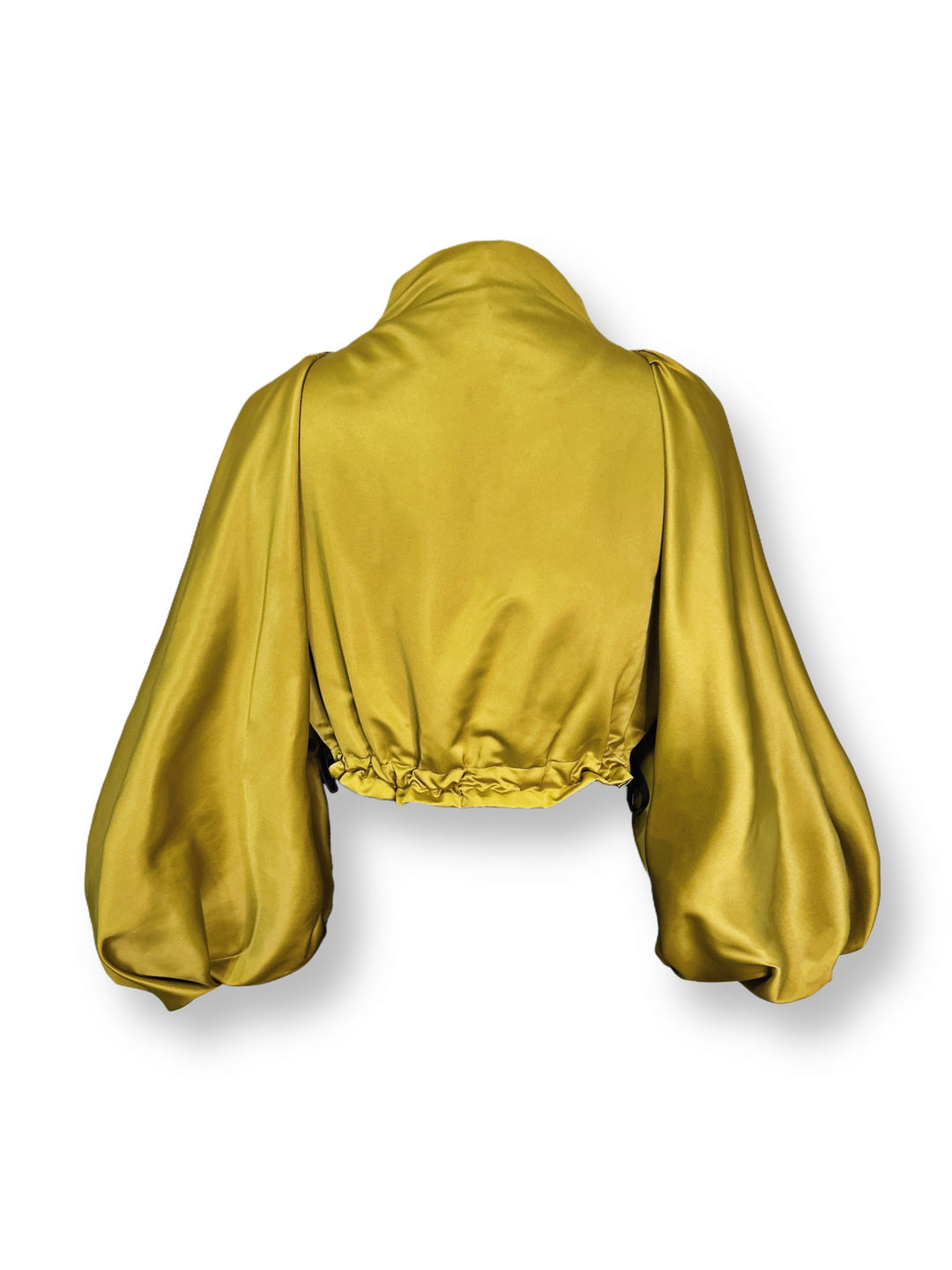 Green Silk Bomber Jacket