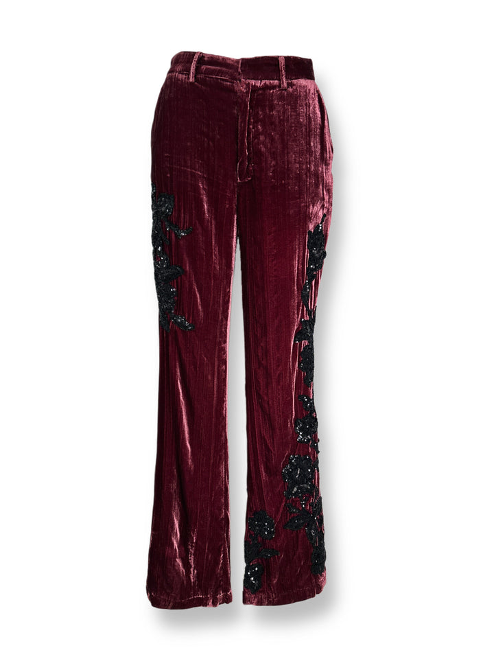 Sequin Velvet Pants