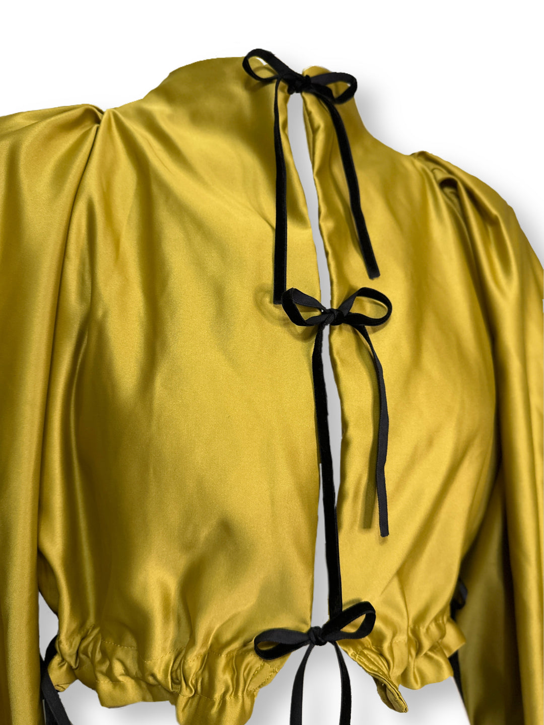 Green Silk Bomber Jacket